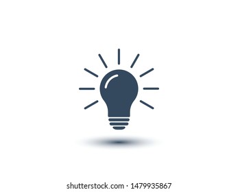 Light bulb, lamp icon.Vector illustration EPS10. Electric concept