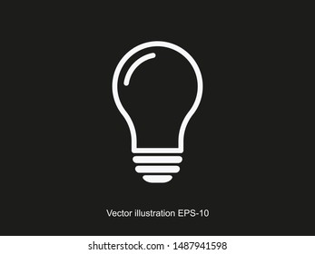 Light bulb, lamp icon.Vector illustration EPS10. Electric concept