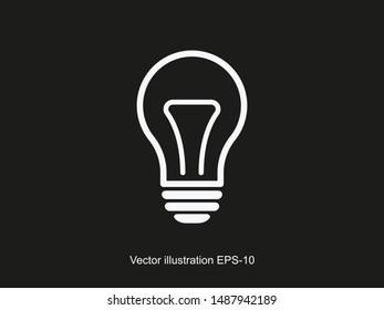 Light bulb, lamp icon.Vector illustration EPS10. Electric concept