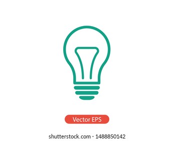 Light bulb, lamp icon.Vector illustration EPS10. Electric concept