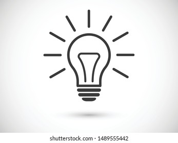 Light bulb, lamp icon.Vector illustration EPS10. Electric concept