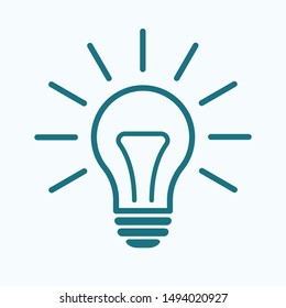 Light bulb, lamp icon.Vector illustration EPS10. Electric concept