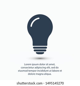Light bulb, lamp icon.Vector illustration EPS10. Electric concept