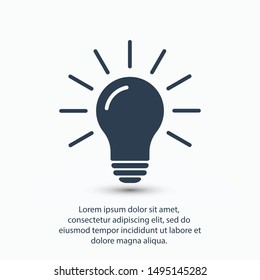 Light bulb, lamp icon.Vector illustration EPS10. Electric concept