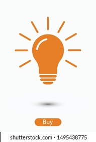 Light bulb, lamp icon.Vector illustration EPS10. Electric concept
