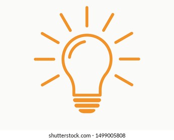 Light bulb, lamp icon.Vector illustration EPS10. Electric concept