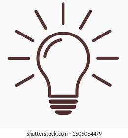 Light bulb, lamp icon.Vector illustration EPS10. Electric concept