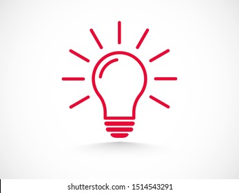 Light bulb, lamp icon.Vector illustration EPS10. Electric concept