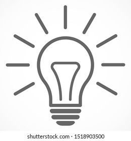 Light bulb, lamp icon.Vector illustration EPS10. Electric concept