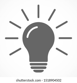 Light bulb, lamp icon.Vector illustration EPS10. Electric concept