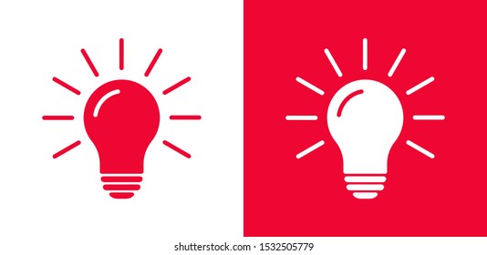 Light bulb, lamp icon.Vector illustration EPS10. Electric concept