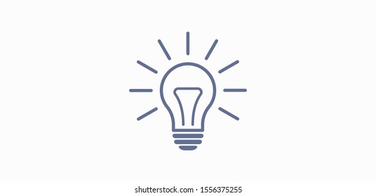 Light bulb, lamp icon.Vector illustration EPS10. Electric concept