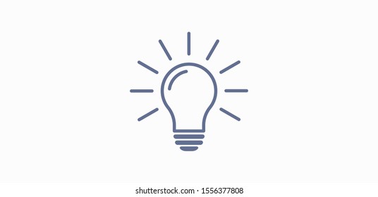 Light bulb, lamp icon.Vector illustration EPS10. Electric concept