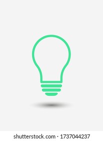 Bombilla, icono de la lámpara.Ilustración del vector EPS10. Concepto eléctrico