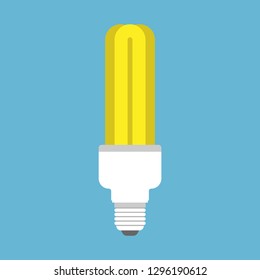 Light bulb lamp idea decoration vector icon concept. Glow energy illuminated creative sign yellow bright. Technology equipment