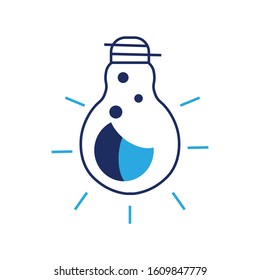 light bulb lamp idea energy symbol icon vector isolated on white.