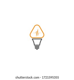 Light bulb lamp  idea logo icon illustration