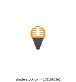 Light bulb lamp  idea logo icon illustration