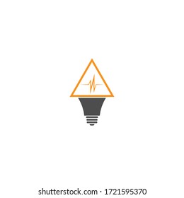 Light bulb lamp  idea logo icon illustration