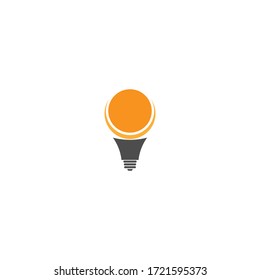 Light bulb lamp  idea logo icon illustration