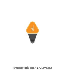Light bulb lamp  idea logo icon illustration