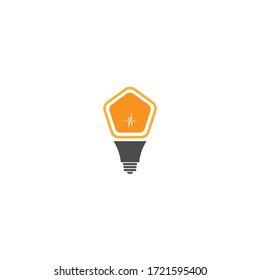 Light bulb lamp  idea logo icon illustration