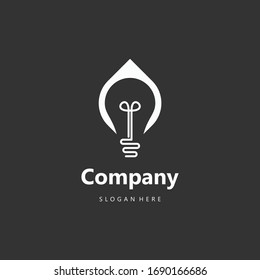 Símbolo de energía de diseño logotipo de lámpara de luz símbolo de energía vector aislado