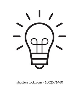 Ilustración vectorial con logotipo de bombilla / lámpara