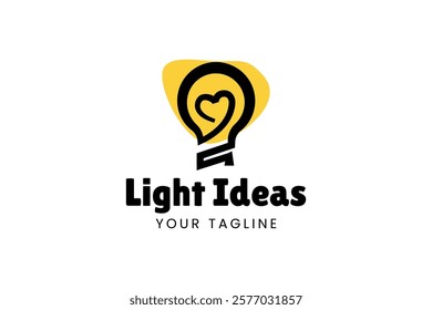 light bulb lamp logo idea technology symbol, inspiration, creativity, innovation, energy logo design
