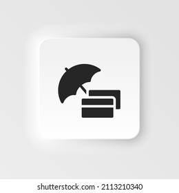 Light bulb lamp neumorphic icon sign symbol Vector neumorphic icon