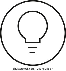 Light Bulb, Lamp Outline Icon, Editable Stroke