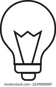 Light Bulb, Lamp Outline Icon, Editable Stroke