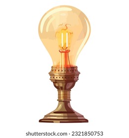 bombilla de luz de una lámpara sobre blanco
