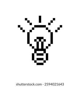 light bulb lamp pixel art