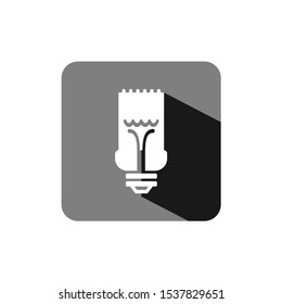 Light Bulb  Lamp set icon  logo isolated on white background