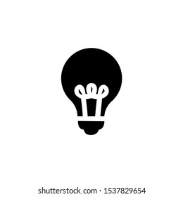 Light Bulb  Lamp set icon  logo isolated on white background
