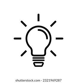 Light Bulb lamp vector icon