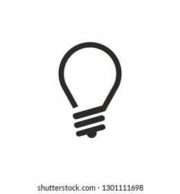 Light bulb lamp vector icon.idea logo creative