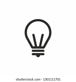 Light bulb lamp vector icon.idea logo creative