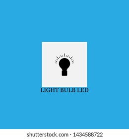 light bulb led icon sign signifier vector