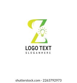 Light Bulb letter Logo Vector Graphic Design