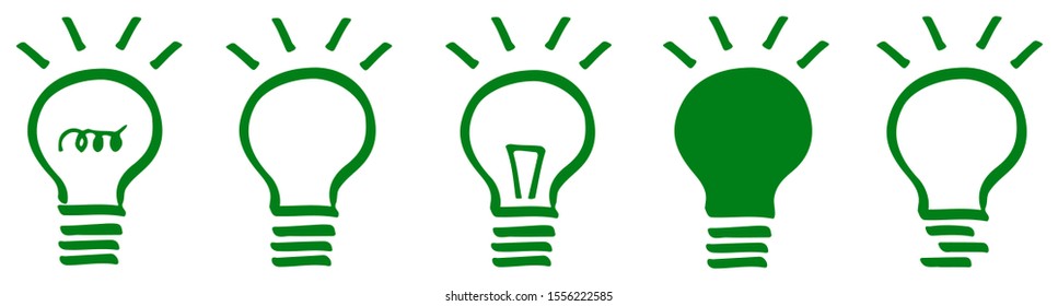 Light Bulb Lightbulb Green Idea Eco Vector Isolated