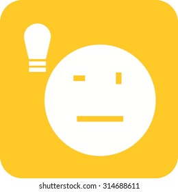 Light, bulb, lightbulb icon vector image. Can also be used for emotions and halloween. Suitable for mobile apps, web apps and print media.