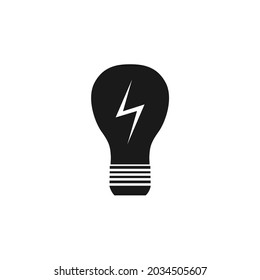 light bulb and lightning icon inside