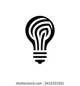 light bulb and lightning logo vector element, light bulb and lightning illustration vector template
