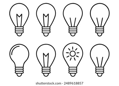 Light Bulb line art illustration minimalistic artistic vision