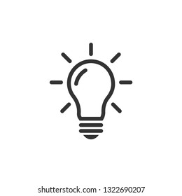 Light Bulb Line Icon Stock Vector (Royalty Free) 1322690207 | Shutterstock