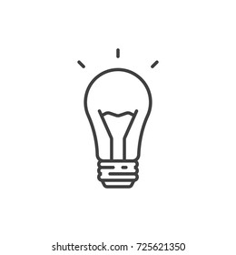 Light bulb line icon.