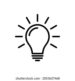 Light bulb line icon. Creativity, idea icon symbol design