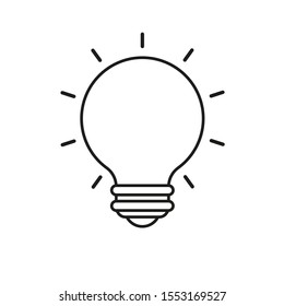 Light Bulb line icon design template. Vector EPS 10